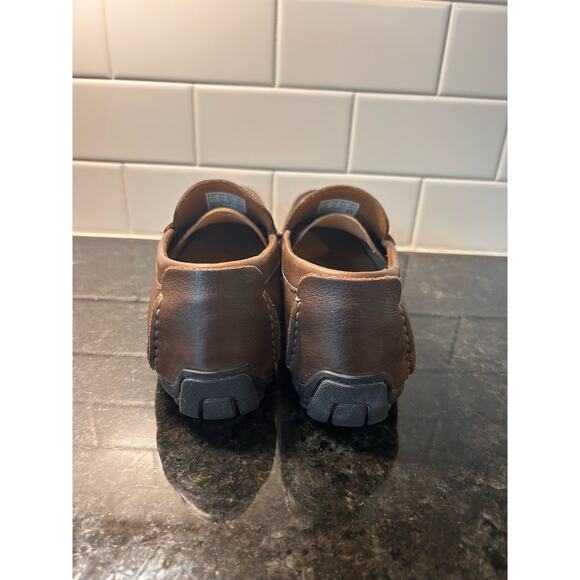Clarks Oswick Plain Men’s Leather Slip on Driving Shoes‎ Career Brown Size 9.5 - Picture 2 of 10